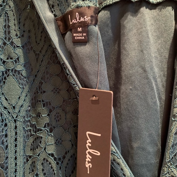 🆕 Lulus Remarkable Forest Green Lace Dress - Picture 8 of 11